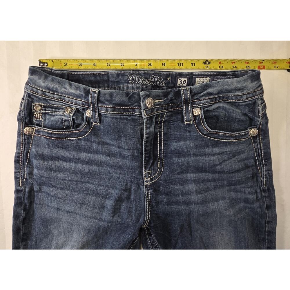 Miss Me Mid-rise Curvy Boot Size 30 Stretch Jeans - Picture 9 of 13
